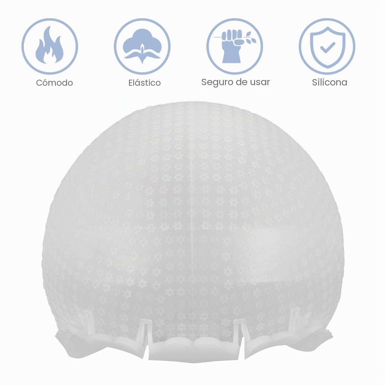 Anneome Gorro de mechas de silicona reutilizable con agujeros para teñir el cabello sin esfuerzo, elegante gorro de tinte para el cabello para puntos destacados y tratamientos de cuidado para