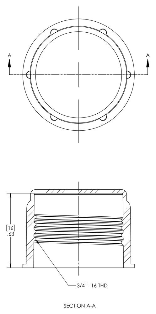 Caplugs CD-TC-8-R CD Series – Threaded Plastic Cap for Flared JIC Fittings, 90 Pack, Red LD-PE, To Fit Thread Size 3/4-16", Protective Closures, Dirt and Moisture Seals, Masking, Painting, Plating