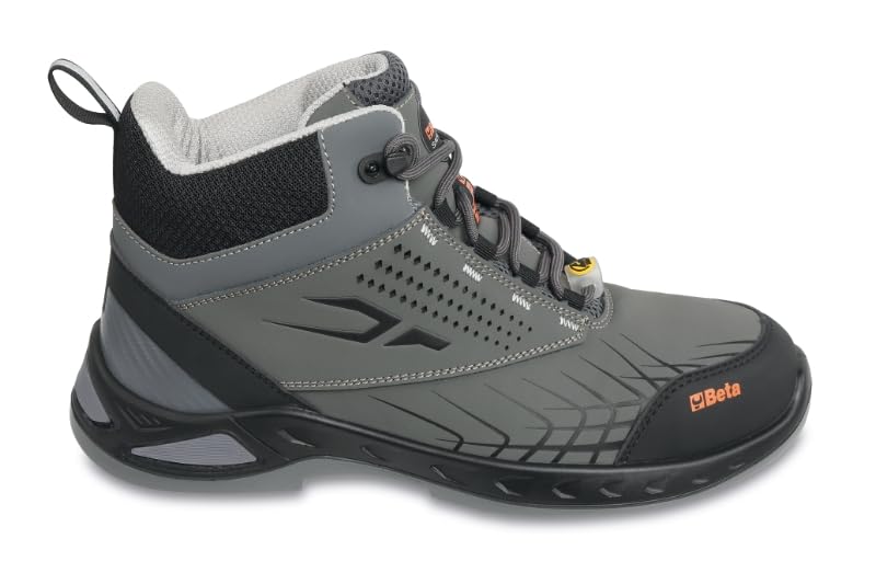 BETA 7274G, Zapatos Altos de Seguridad FitEVOLUTION en Nabuk Hidrorrepelente, Zapatos de Trabajo Antiperforación con Soporte de Estabilidad en el Talón, Talla EU 48, 650g