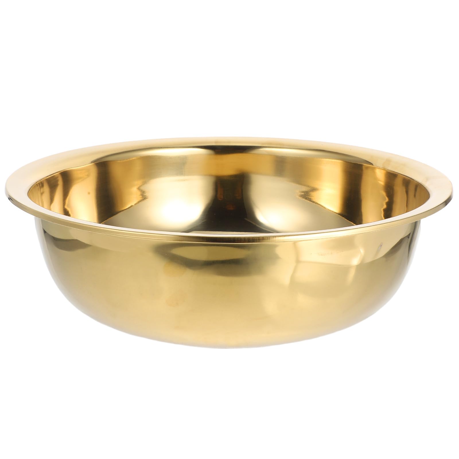 Toyvian Lavabo de Acero Inoxidable Grueso 38 Cm, Cuenco Grande Multifuncional para Cocina y Baño, Recipiente para Lavar Verduras y Pies, Palangana Resistente sin Decoraciones, Uso