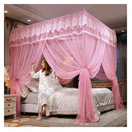 Cortina de cama con dosel contra la luz y el polvo con soporte de fácil montaje