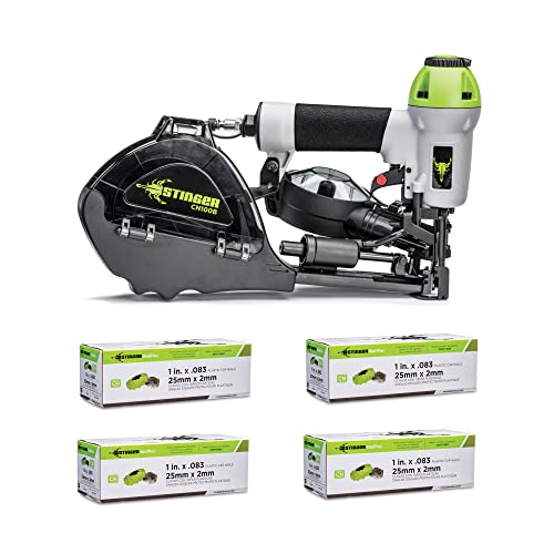 STINGER CN100B Pneumatic Collated Cap Nailer Kit Tool & 8000 Cap Nails