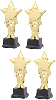 INOOMP 4 Pcs Trophy Soccer Trophies for prizes Baseball Medals for Kids Mini Trophies Soccer Trophy Plastic Trophies Plastic Award Trophy Sports Competition Trophy Game Awards