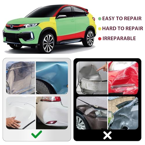 Image of Dent Puller Suction Cup Kit - Paintless Car Body Repair Tool for Dent Removal, Aluminum Alloy Heavy Duty Suction Cups with Thickened Rubber Base for Glass, Tile & Granite Slab Lifting