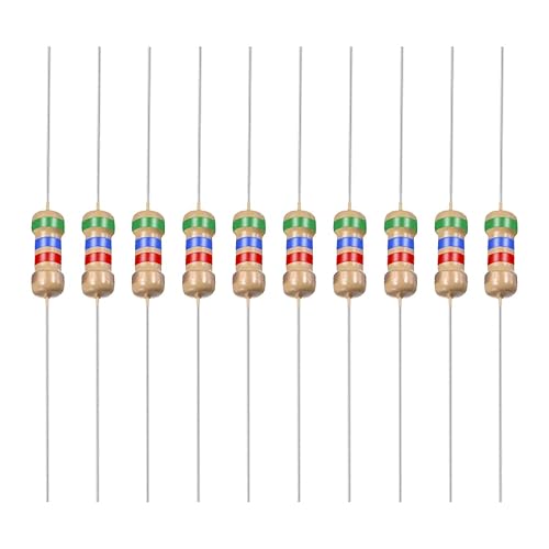 YOKIVE 100 resistencias de película de carbono, 14 W 5.6 K ohmios, 5% de tolerancias, buenas para proyectos electrónicos de bricolaje (4 bandas de