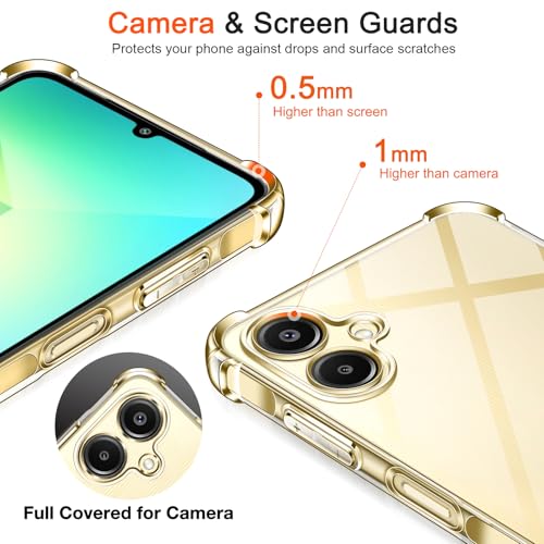 Image of Lustree Back Cover Transparent Case Compatible with Samsung Galaxy A06 5G | Clear + TPU Case with 4 Corner Air Cushion Protection & Camera Protection | Slim& Stylus Cover