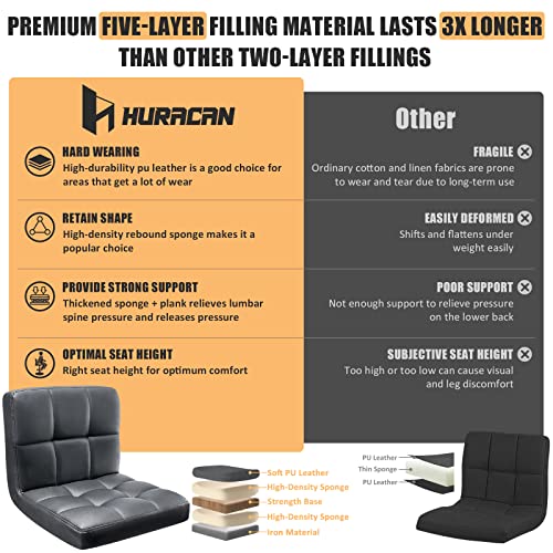 Huracan Bar Stools Set Of 2 Bar Chairs With Arms Grey Bar Stool With Back Swivel Barstools Counter Height Stools Adjustable Bar Chair Armrest Modern Island Chairs For Kitchen(Gray+Black Base, 2Pcs) #TOP5