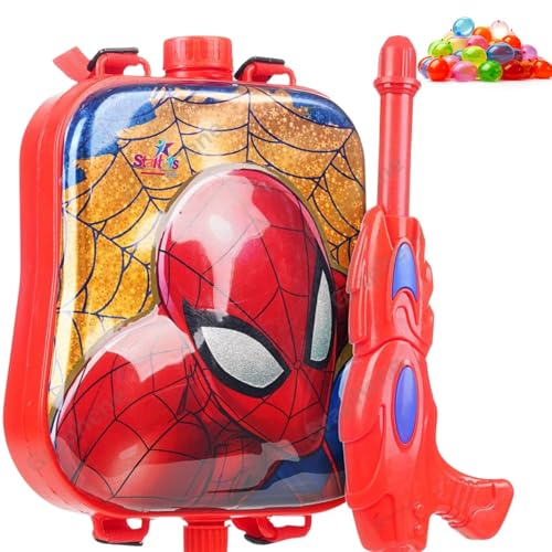 Image of GRAPHENE Red Holi Pichkari Water Gun for Kids 2.9 L Back Holding Water Tank Pichkari with100 Balloon High Pressure Backpack Spray Water Pistol Gun for Boy Girl