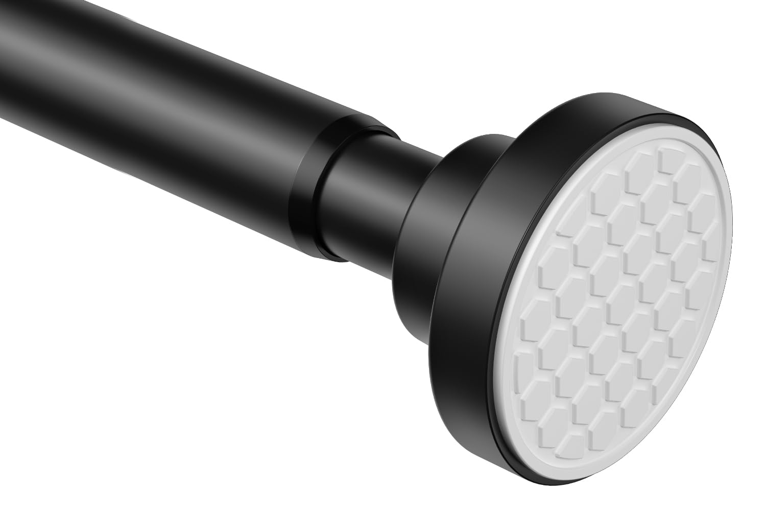 Zipglo Shower Curtain Rod 43-73 Inch Tension Curtain Rods No Drilling?Non-Slip Black Shower Curtain Rods Spring Tension 1" Diameter Adjustable Shower Rod Tension Shower Rods For Bathroom Window