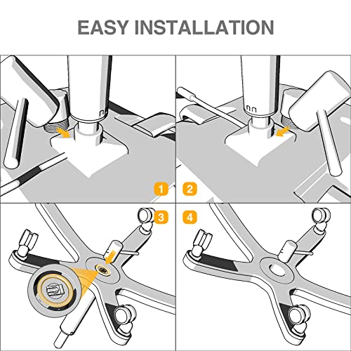 Image of HOSALI Office Chair Cylinder Replacement, Heavy-Duty Office Chair Replacement Parts Gas Lift Cylinder, Highest End Class 4 Hydraulic Pneumatic Shock Piston, Universal Size Fits Most Chairs