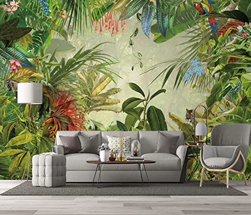 Décoration murale motif plantes tropicales et faune - 3