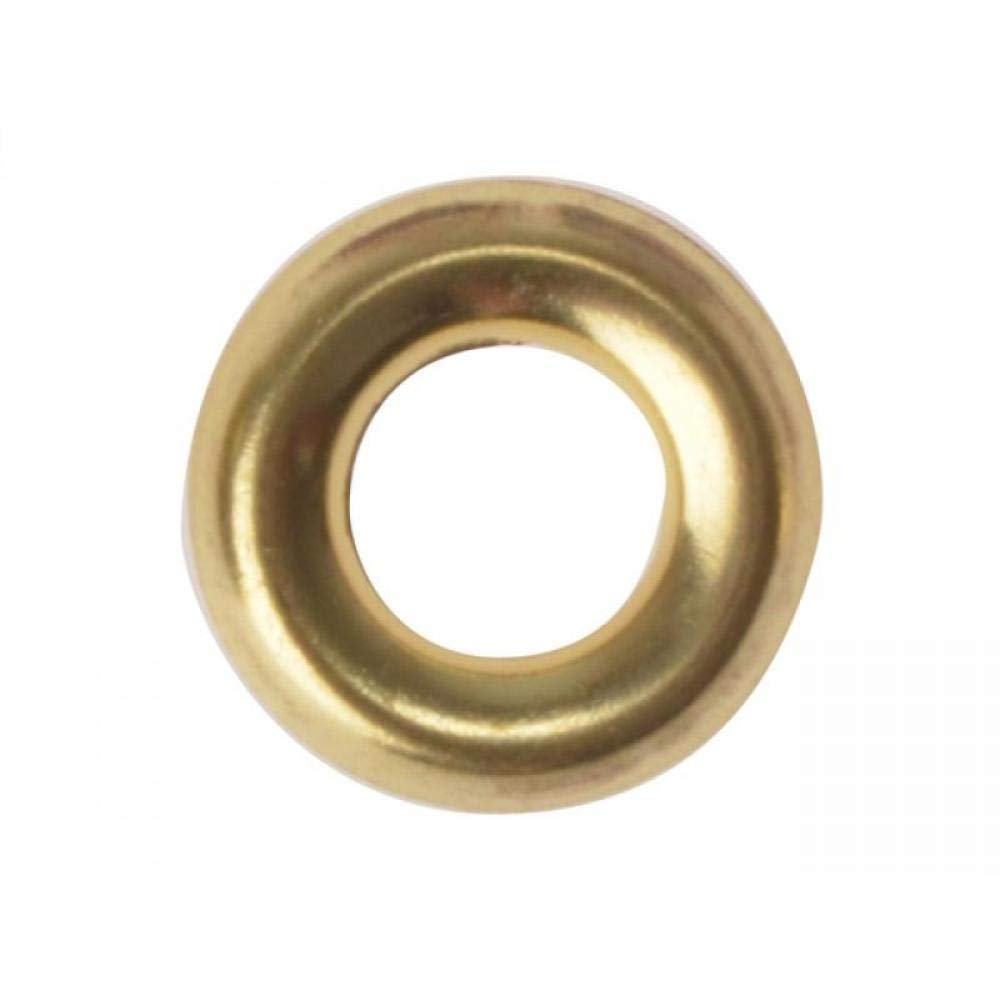 ForgeFix Screw Cup Washers | No. 8's | Solid Brass, Polished | Bag 200