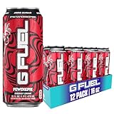 G Fuel Energy Drink, Lingonberry, Sugar Free Beverage with 300mg Caffeine, Daily Energy Boost with Focus Amino, Vitamin + Antioxidants, 16 oz Cans (PewDiePie, 12-Pack)