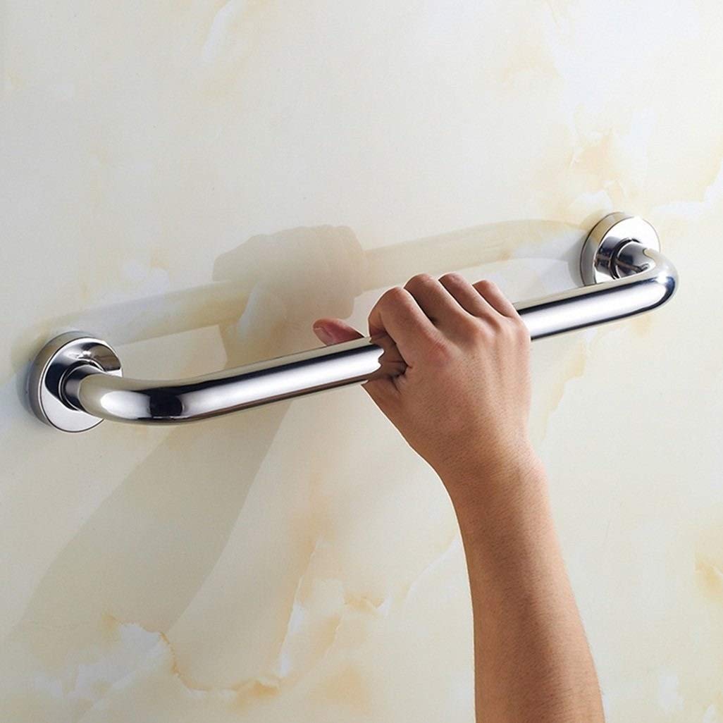 handrail Grab Rails, Handrails Grab Bar Polished Chrome Handrail, Wall Mount-Slip Grip, Elderly and Disabled Children Assist Handl/Silver/68Cm