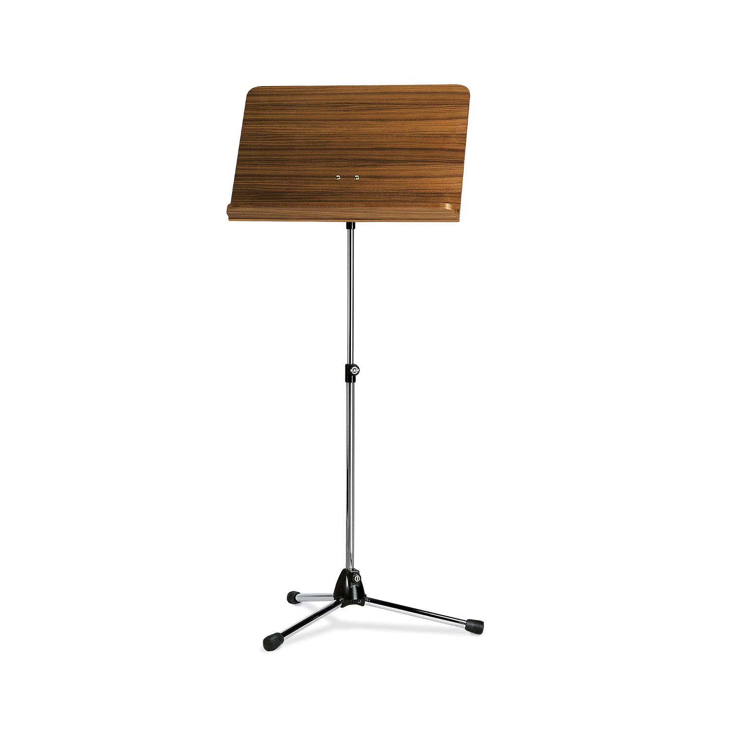 K&M 118/1 Leggio d'orchestra con ripiano regolabile, in legno di noce - estensione da 68 a 121 cm