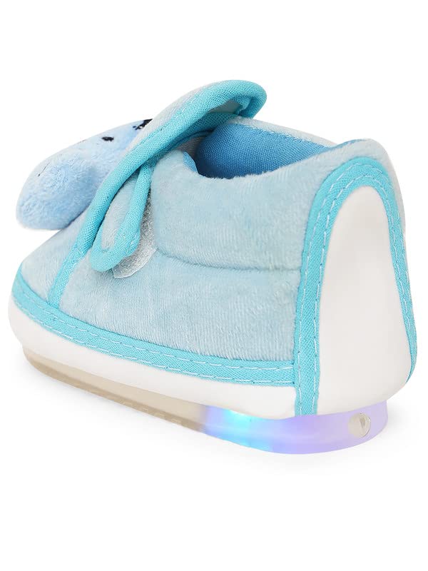 CHIU Led Chu-Chu Fur Blue Shoes with Double Strap for Baby Boys & Baby Girls (for 12-15 Months, 15-18 Months, 18-21 Months, 21-24 Months) 4 51ZDgP7bRiL
