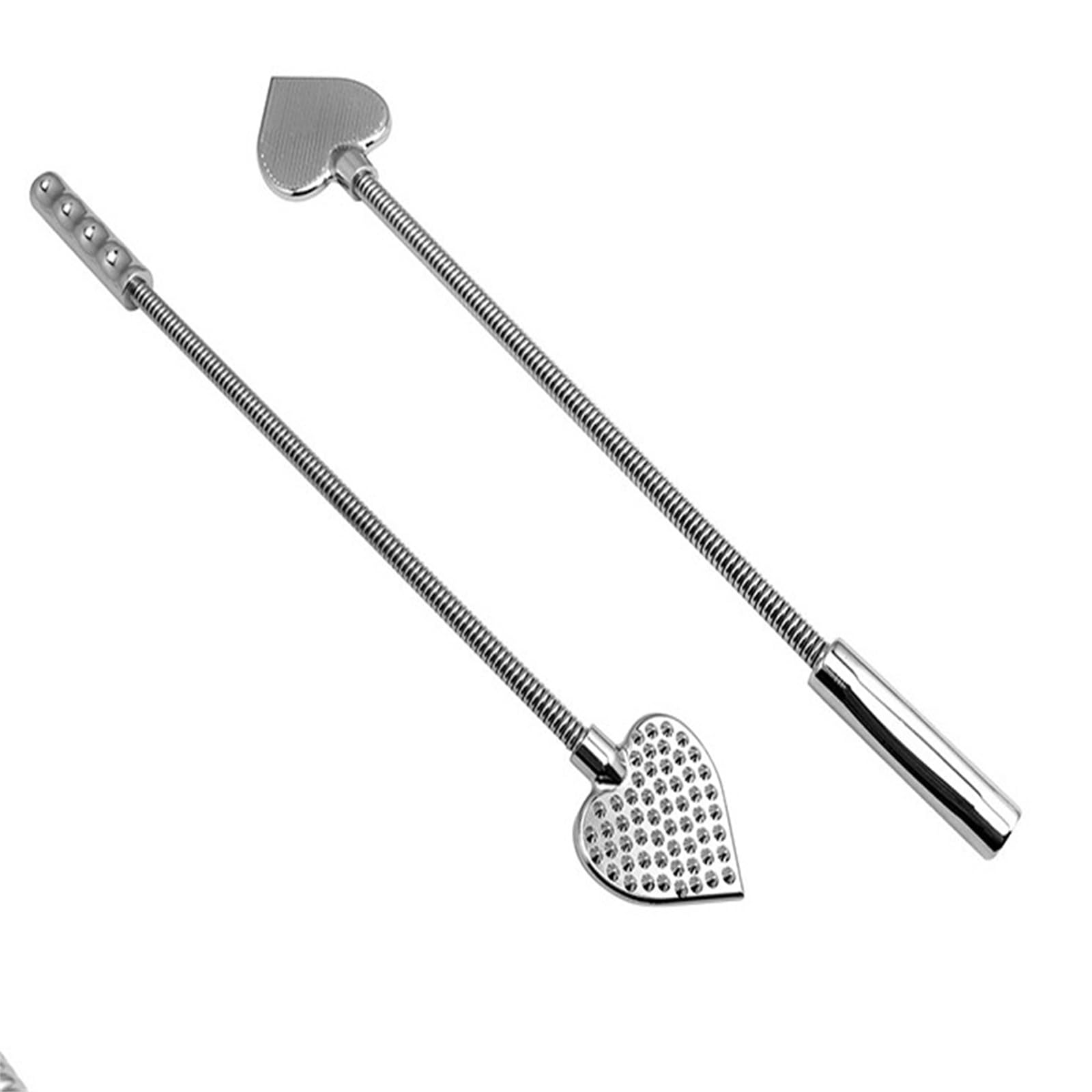 Tplkxurib Edelstahl Gerte Reitgerte Beidseitig Verwendbar Peitsche mit  Stacheln,Erotik Flogger Bondage Peitsche Metall Spanking Paddel Erwachsene  Bestrafung Spiel SM Sexspielzeug fr Paare,Silber,32cm : Amazon.de:  Drogerie & Krperpflege