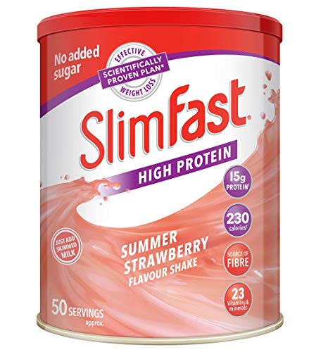 SlimFast Meal Replacement Powder Shake, Summer Strawberry, 50 Serving