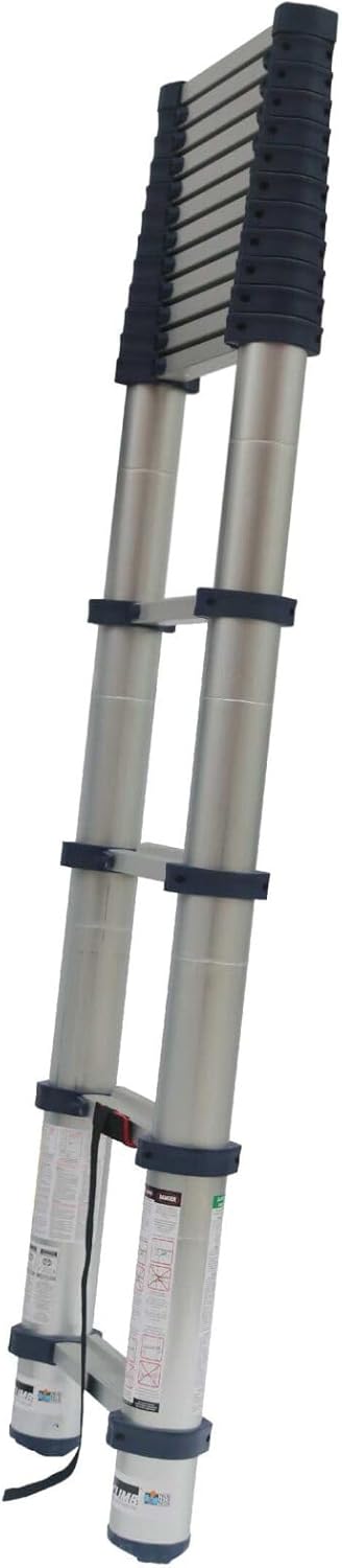 Xtend & Climb PSE155/300 Industrial Grade Telescoping Ladder 15.6' Height, ANSI OSHA Type IA Extra Heavy Duty 300 lb. Portable Collapsible Extension Ladder