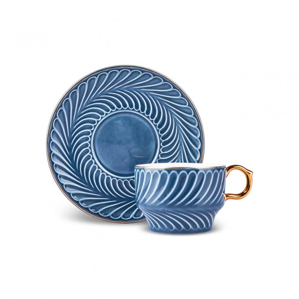 KARACA Olympian Lot de 6 tasses à café Bleu 90 ml