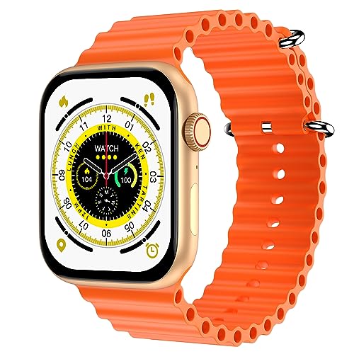 Image of Boltt Vogue Large 2.05 inch Display Smart Watch, Always On Display, Wireless Charging, App Based GPS with Bluetooth Calling & 500+ Watch Faces (Loop Orange)