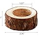 Lawei 20 Stück Teelichthalter aus Holz Kerzenhalter Personalisierte Votivkerzenhalter Holz Timber Pile für Hochzeit, Party, Geburtstag, Halloween, Dekoration