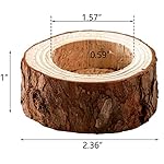 Lawei 20 Pack Wooden Tealight Candle Holder, Wood Votive Tealight Holder Tealight Candlestick for Wedding Party Birthday Holiday Decoration - Image 2