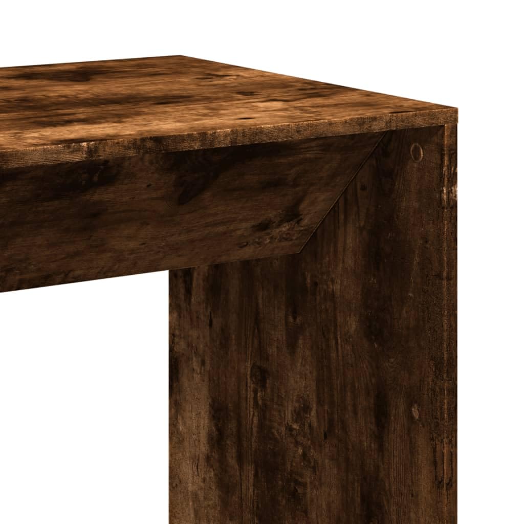 Tavolo da Bar Rovere Fumo 51x50x103,5 cm in Truciolato | Tavolo alto salvaspazio per cucina e soggiorno, ideale per aperitivi in compagnia e pasti veloci in ambienti interni.