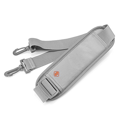 tomtoc Universal Replacement Shoulder Strap with Adjustable Thick Pad for Bags and Luggage, Padded & Adjustable Bag Strap, Gray 