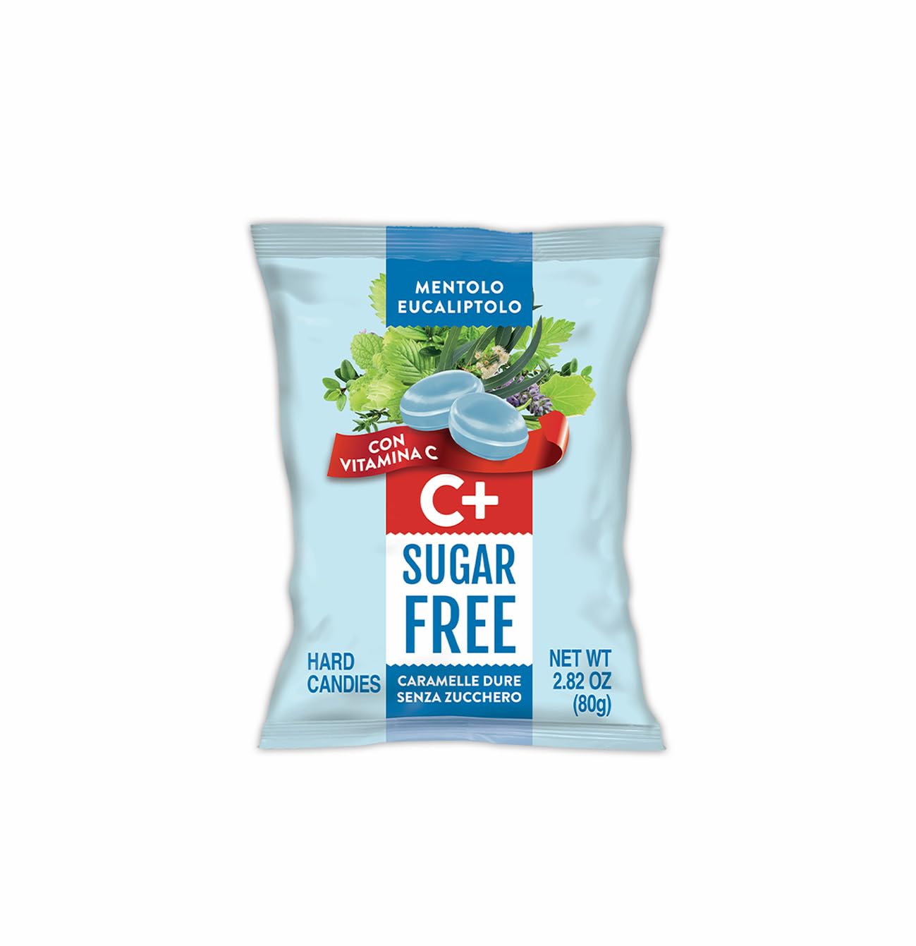 Serra Sugar Free Candies Menthol Eucalyptus With Vitamin C 80g