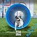 Houseables Dog Tunnel, Dog Agility Tunnel, Agility Equipment, Puppy Obstacle Course, Pet Playground, Crawling, Small, Medium, Large, Indoor/Outdoor, Play, Pop Up Set, Exercise Tube, Toy, Blue, 18 Feet