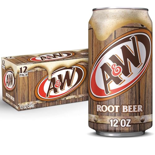A&W Root Beer 12er-Pack (12 x 355 ml) Koffeinfreies Erfrischungsgetränk mit Vanille-Geschmack