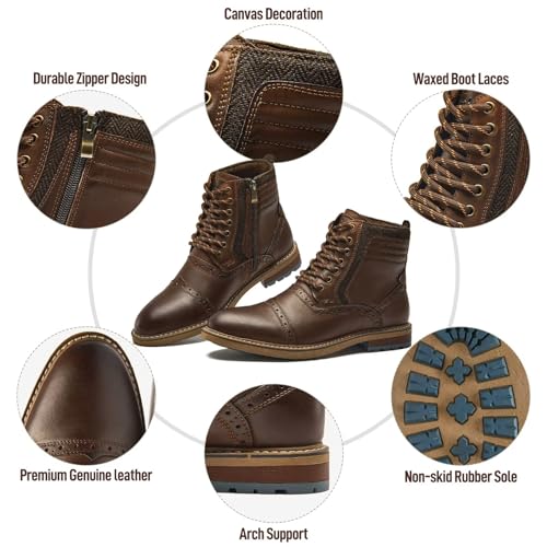 Image of Arkbird Mens Chelsea Boots, Stylish and Comfort Leather Chukka Ankle Boots with Zipper