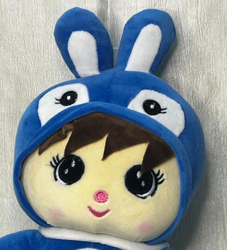 Image of Soft Bunny Baby Boy Plush Doll Toy with Rabbit Ears Child Teddy Bear Gift Toy and Pillow for Kids, Girls and Adults Cute Stuffed Animal Plush Blue (30cm)