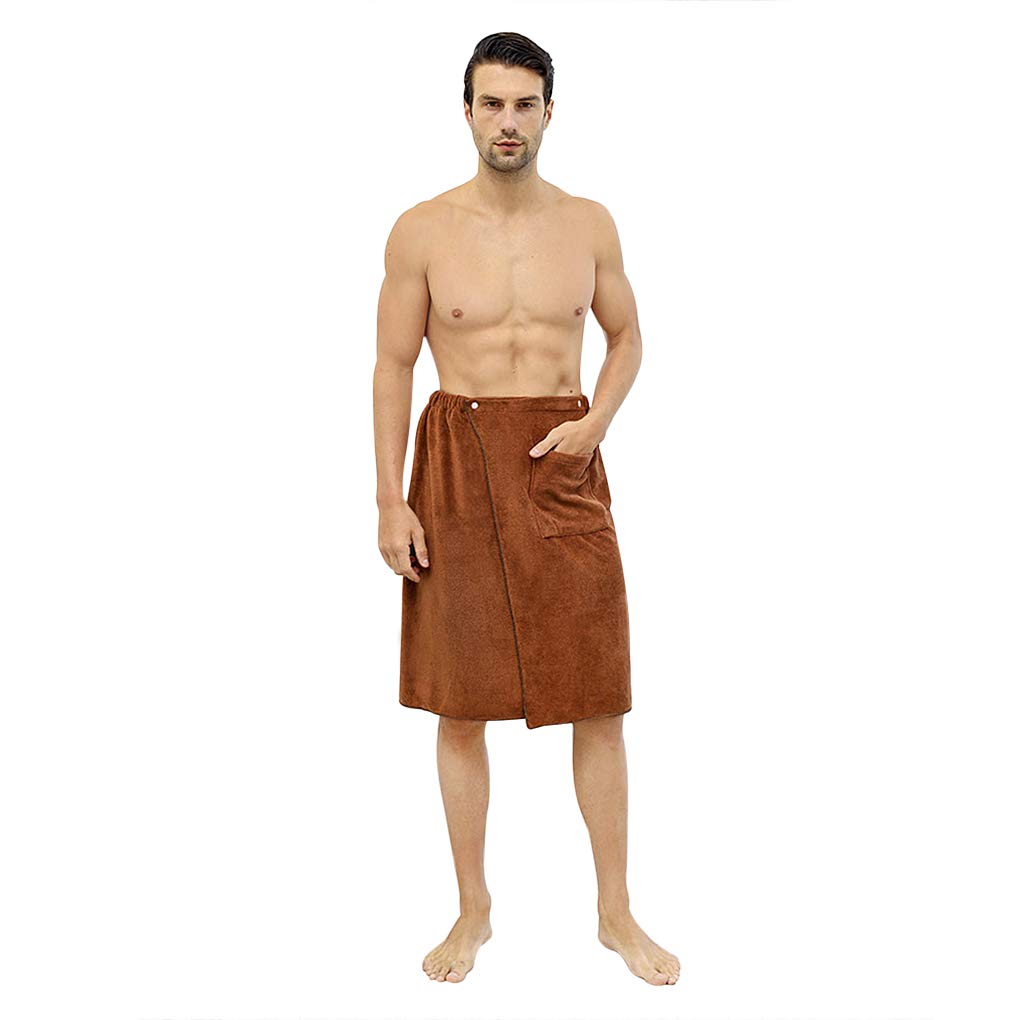 Paréo De Sauna Pour Homme, Serviette De Douche Réglable Avec Boutons Paréo De Sauna Pour Homme, Serviette De Douche Réglable Avec Boutons