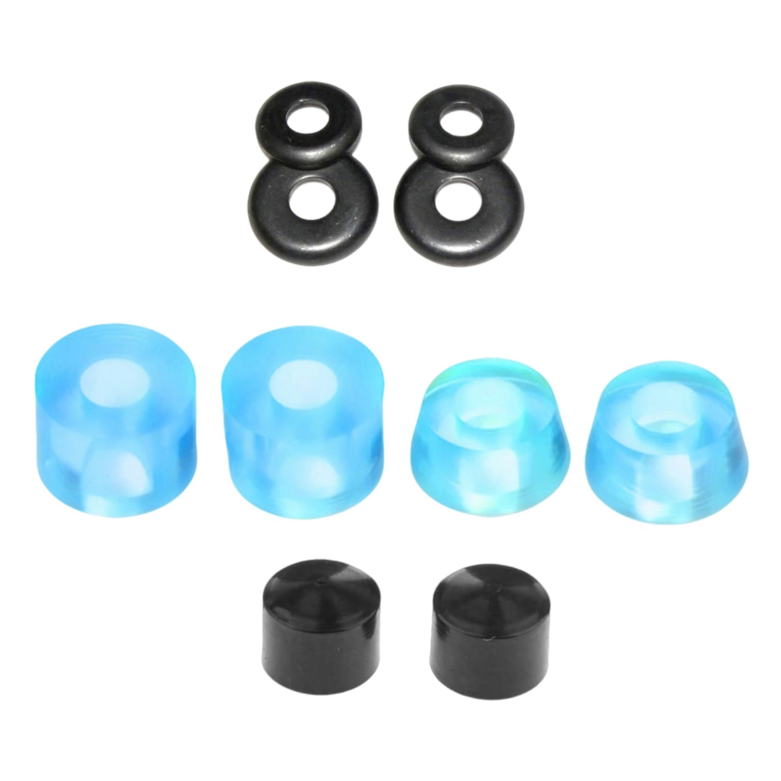 Lot De 10 Coussinets Amortisseurs Pour Trucks De Skateboard - PU Noir - Compatible Rollers, Longboards