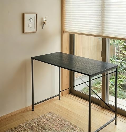 �q���� komaitoma�p�\�R���f�X�N �ؖڒ� ���[�N�f�X�N �׋��� �X�`�[���r X�^�⋭ �V���v���݌v �ȃX�y�[�X �g���ȒP (�u���b�N, ��120cm)