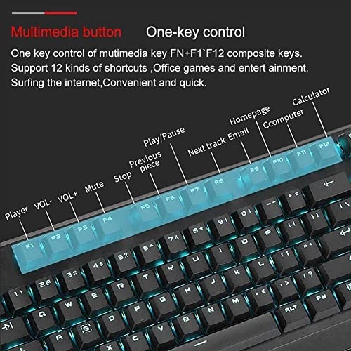 Teclado Mecánico Gamer SMSOM USB con Retroiluminación RGB miniatura 4