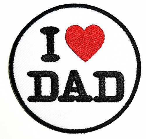 I LOVE DAD patch Ideal for adorning your jeans, hats, bags, jackets and shirts.