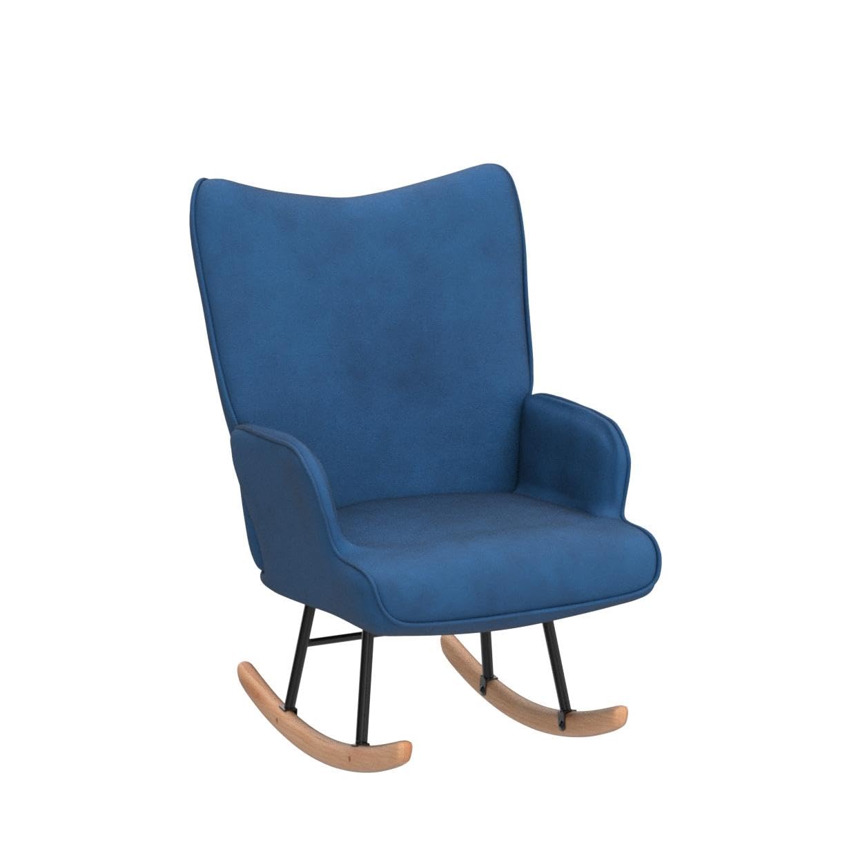 Amazon.co.jp: Devion Furniture ロッキングチェア 木製 ブルー 奥行26
