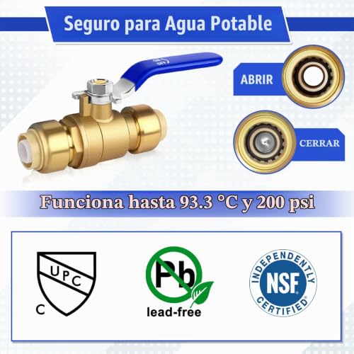 Llave de paso de agua 1/2 CPVC 3 Imagen adicional