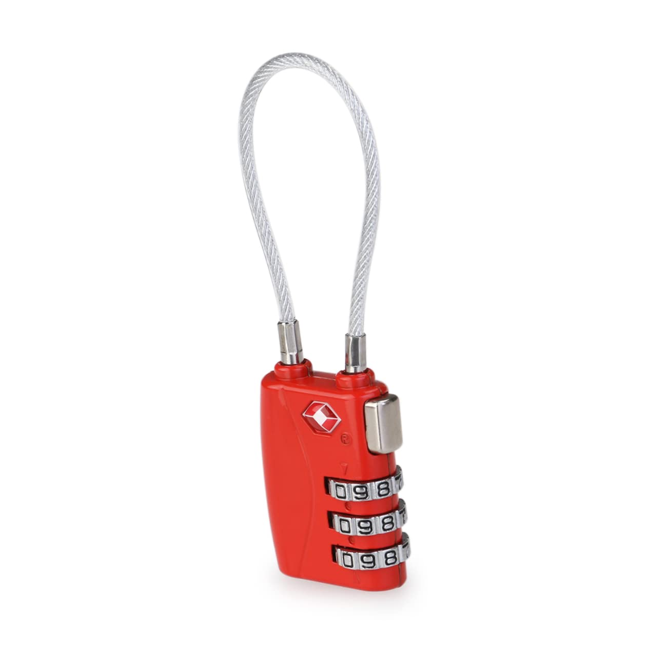 SHERCHPRY 3piezas Candado De Combinación Tsa Para Equipaje Cerradura De Código Dígitos Bloqueo De Maletas Duradero Seguridad Para Viajes Color Rojo