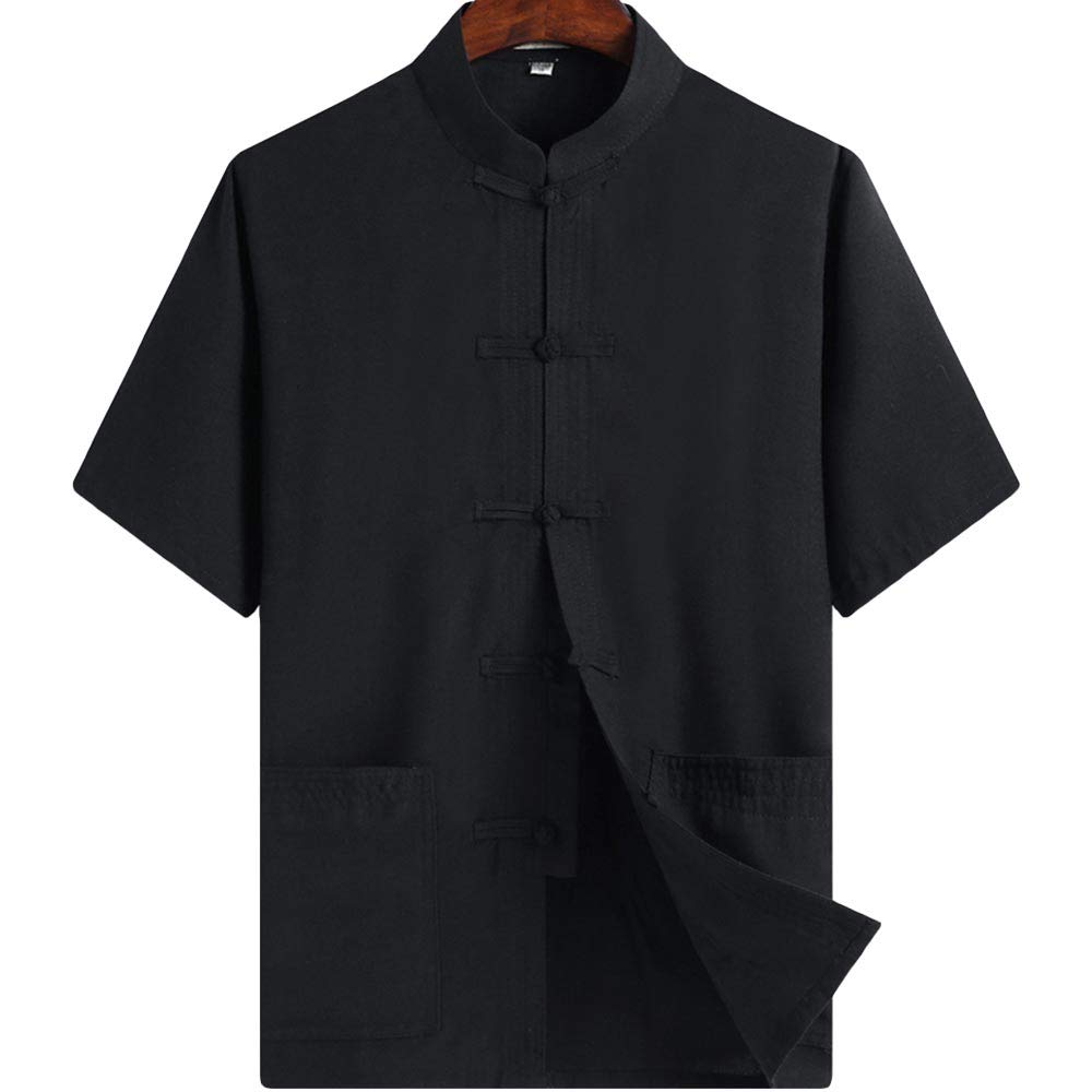 ZooBoo Chinese Clothing Tang Suit - Kung Fu Short Sleeve Shirt for Men