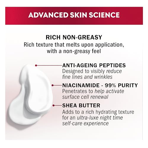 Olay Regenerist Day Face Cream, Ultra Rich Anti-Wrinkle + Firming Skincare Moisturiser with Anti-Ageing Niacinamide, Peptides and Shea Butter, Renews, Firms and Hydrates, Non-greasy, 50ml - Image 9