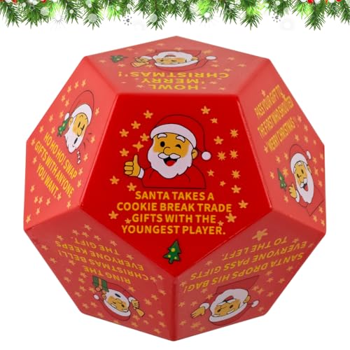 Hilarious Santa Swap Gift Exchange Dice, 3 * 3 in Exchange Gifts Dice, Christmas Stocking Stuffers...