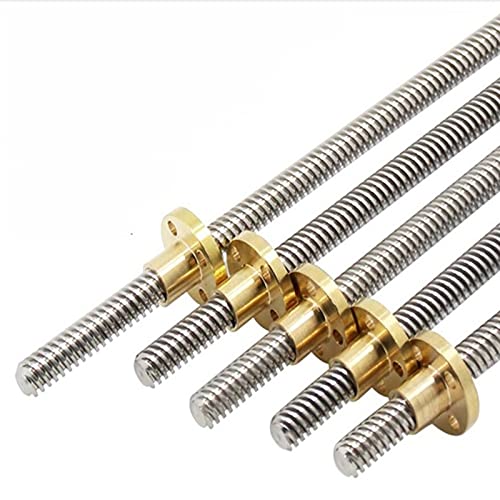 Lysee 3D Printer Parts & Accessories - 2pcs/lot T8 Lead 8mm Lead Screw Thread Rods Length 100 200 300 350 400 500 600/700/800/1000mm for Prusa I3 3D Printer&CNC Parts - (Size: 200MM)