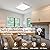12 Inch Square LED Flush Mount Ceiling Light, 30W, 3000LM Square Light Fixture 3000K/4000K/6000K CCT Selectable, LED Flat Panel Ceiling Light Fixture for Bedroom,Kitchen,Living Room (2PK-White)