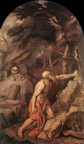 Peinture à l'huile de Saint Jérôme par Titien 30x36 pouces