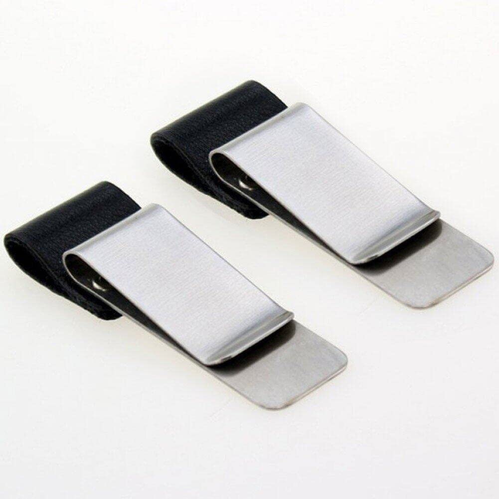 Sanfly Leather Pen Loop Metal Clip Pen Holder for Traveller's Notebook 2pcs/set Stainless Steel Pencil Clip Diary Accessories