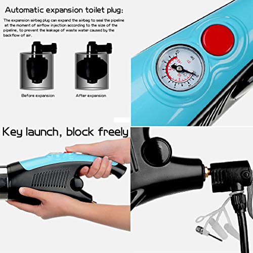 Toilet Luchtdrukplunjersets Luchtafvoerblaster Automatische expansieplug Hogedrukpijpleiding Bagger verdikte luchtuitlaat met 4 rubberen koppen voor gootsteen, badkamer, vloerafvoer - Afbeelding 5